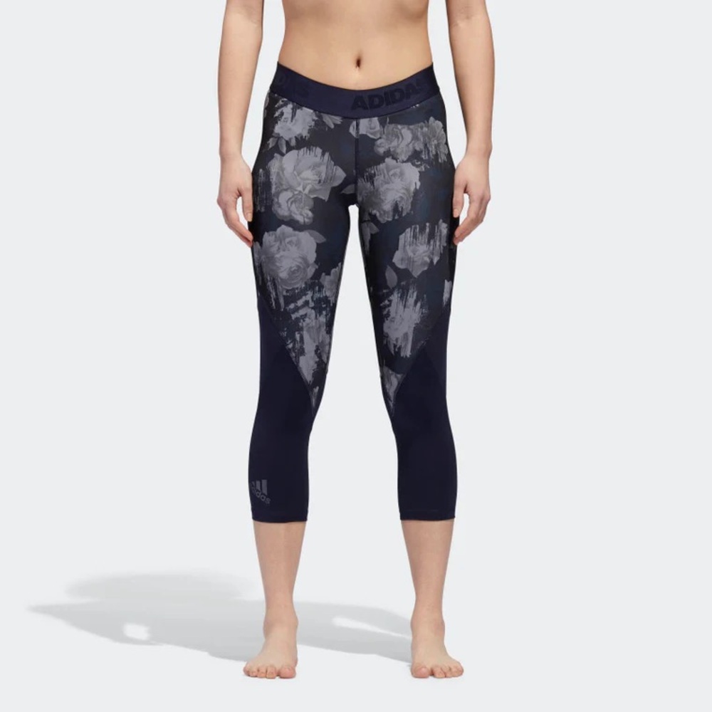 Women’s Adidas Alphaskin Sport 3/4 Training Leggings‎ Legend Ink size large